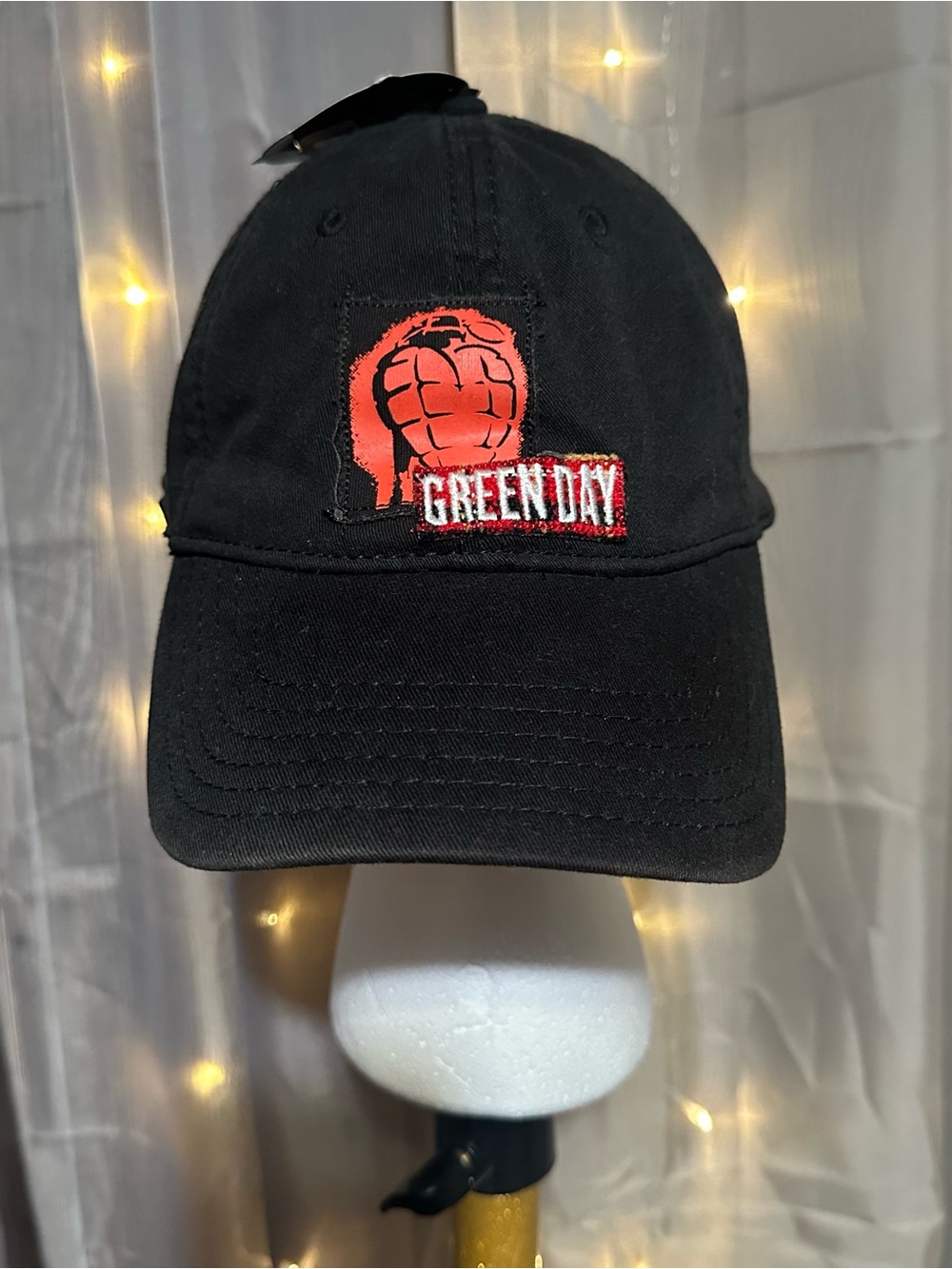 Green Day American Idiot California Punk 2006 Black Ball Cap Virtis BioWorld Y2K